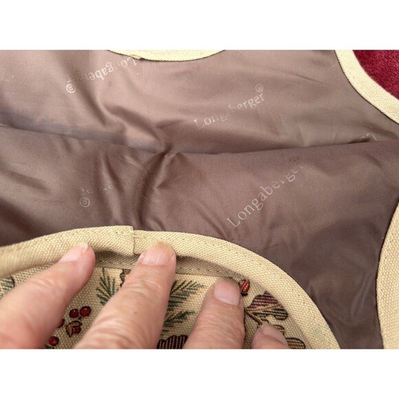 Longaberger Autumn Path Booking Tote Woodsy Open Top Acorn Leaves Fall EUC - Picture 5 of 10